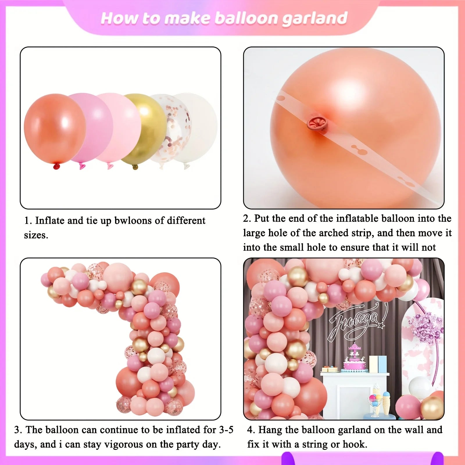 157 Sets Rose Gold Balloon Arches Pastel Pink Metallic Gold Sequined Balloons for Valentine's Day Wedding Bridal Party Birthday Decoration
