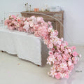 Wedding Backdrop Decor Couch Around Floor Floral Table Runner Centerpiece Flower Row Event Prop Window Display Artificial Flower