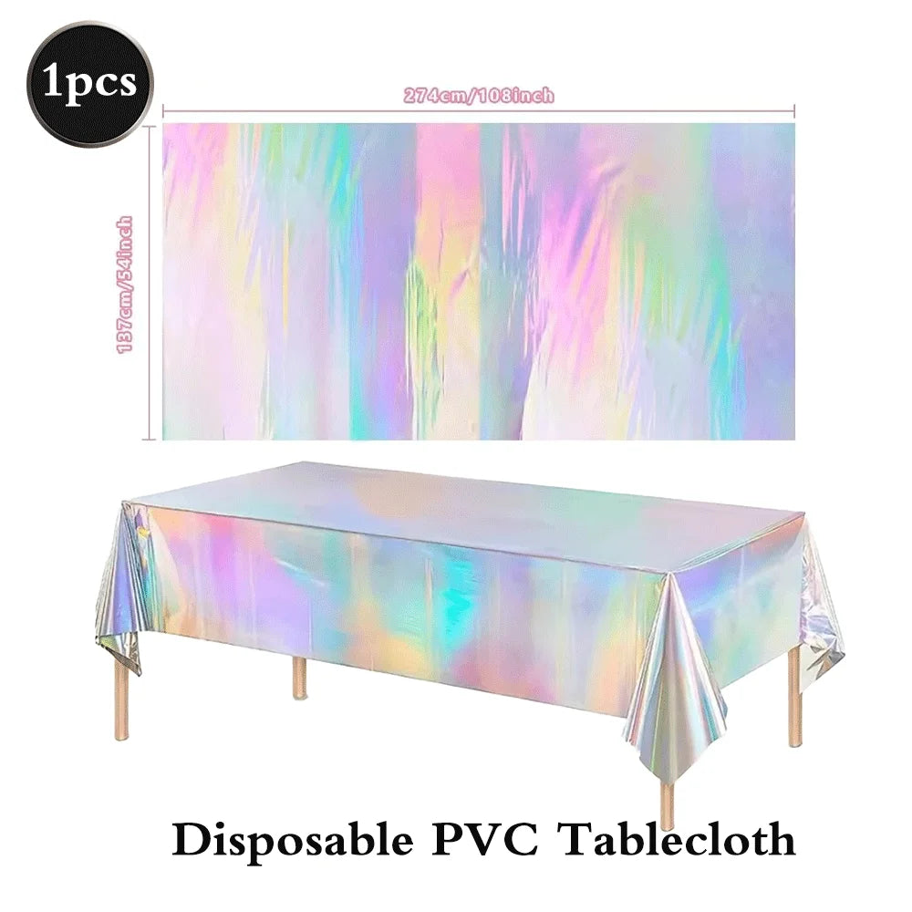 Butterfly Party Decor Colorful Glittering Tablecloths Butterfly-Shaped Plates Napkins Spring Picnic Camping Birthday Party Decor