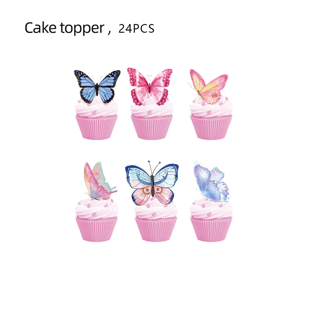 Butterfly Party Decor Colorful Glittering Tablecloths Butterfly-Shaped Plates Napkins Spring Picnic Camping Birthday Party Decor